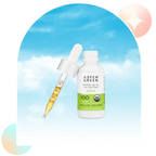 Aspen Green Extra Unflavored CBD Oil tincture bottle with a dropper leaning against the bottle.