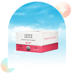 Aspen Green Relief Full Spectrum CBD Gummies box; USDA Certified Organic, Lemon flavor, 30 gummies.