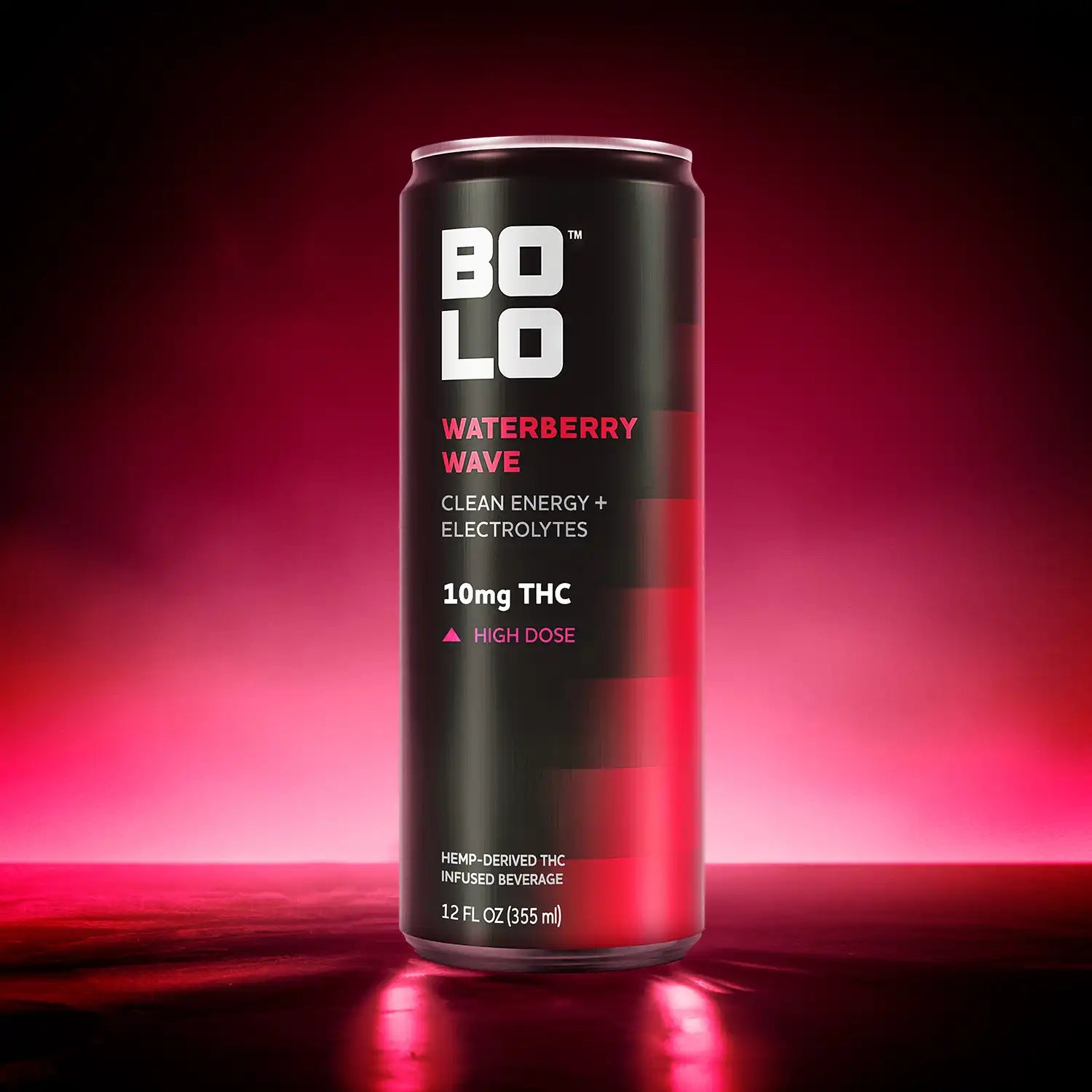 BOLO Waterberry Wave 10mg THC drink front view