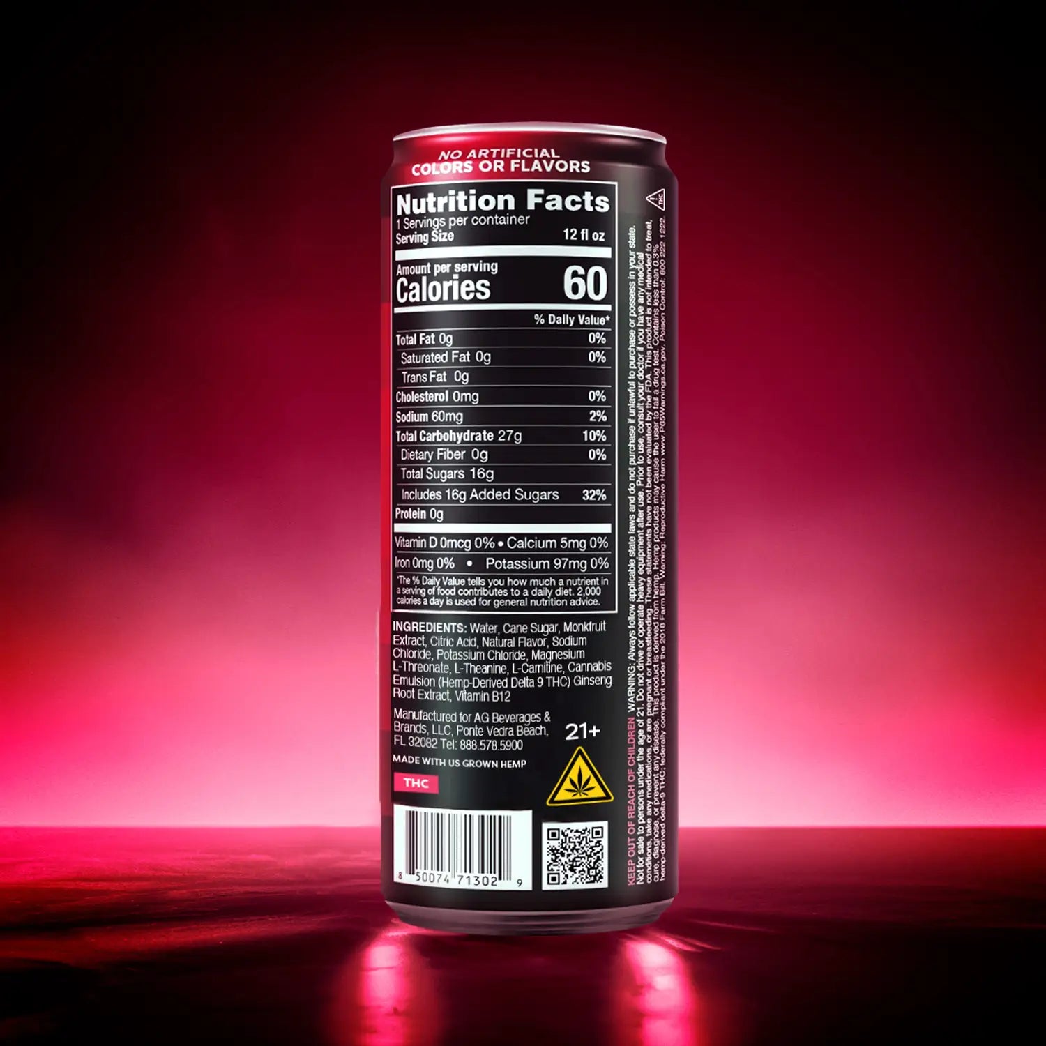 BOLO Waterberry Wave THC Infused drink nutrition facts